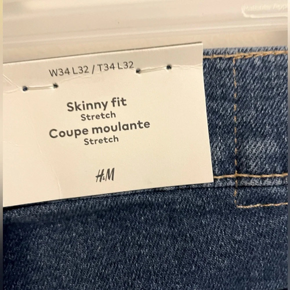 Sz H&M US 34/32 Skinny fit stretch men jeans - Picture 5 of 9